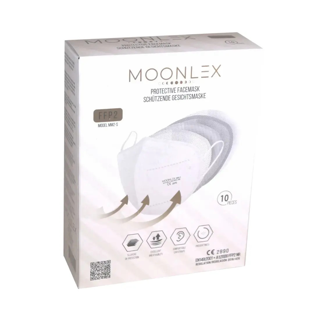 MOONLEX FFP2 Atemschutzmaske weiß (CE 2890)