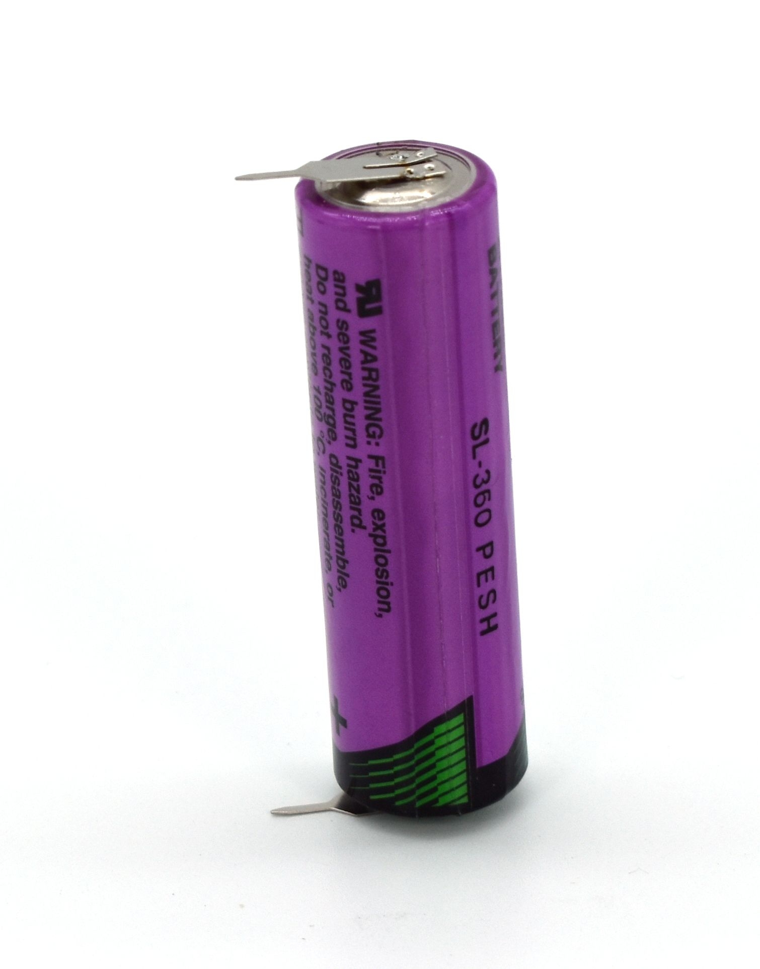 Tadiran SL-360PR Lithium Batterie AA mit 3,6 V und 2,4 Ah, mit radialen Pins Tadiran SL-360PR Lithium Batterie AA mit 3,6 V und 2,4 Ah, mit radialen Pins
