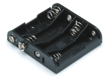 TAKACHI Batteriehalter mit Snap-Terminal  für 4x AA