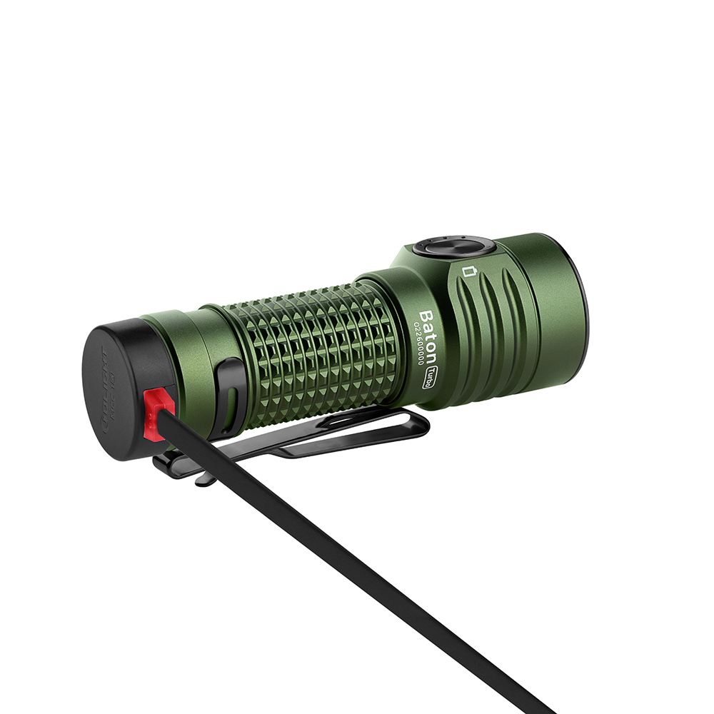 OLight Baton Turbo Professionelle LED Taschenlampe (OD Green)