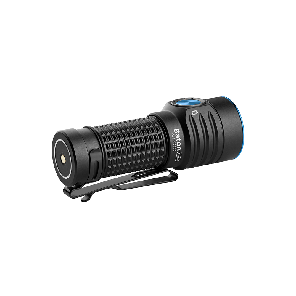 OLight Baton Turbo Professionelle LED Taschenlampe (Schwarz)
