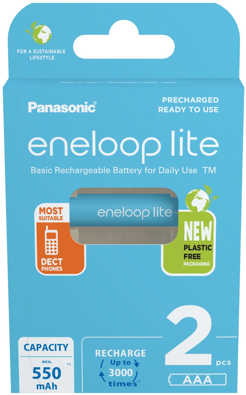 Panasonic Eneloop Lite BK-4LCCE  2er-Blister (Karton)