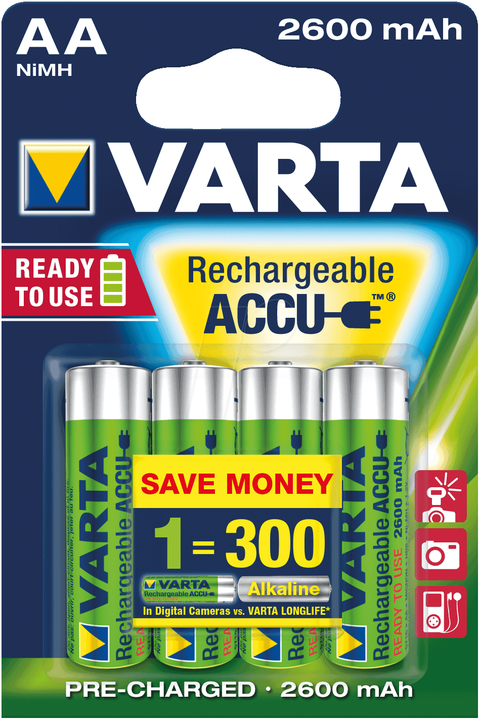 Bild Varta NiMH Professional Akku 5716 4er-Blister - Maximale Leistung für Ihre Geräte