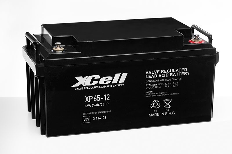 Bild XCELL XP65-12 Bleiakku mit 12 V und 65 Ah – VdS Zulassung