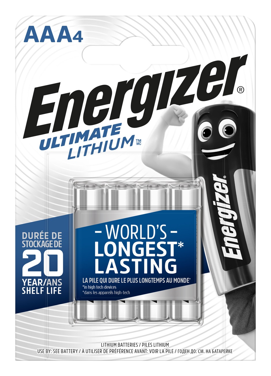 Energizer Ultimate Lithium Rundzelle L92 4er-Blister - L92ULTIMATEB4 Energizer Ultimate Lithium Rundzelle L92 4er-Blister - L92ULTIMATEB4