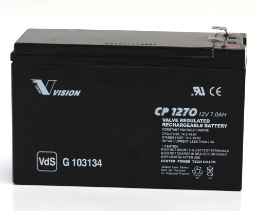 Vision Bleiakku CP1270 Faston 4,8mm