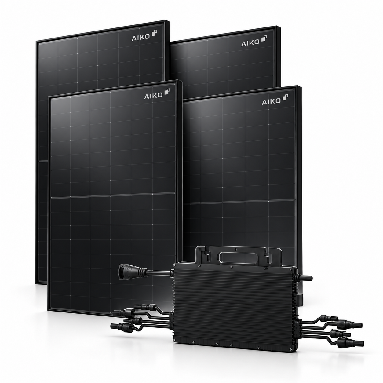 PV-Komplettset 2000W / 1920Wp mit 4x AIKO Neostar 3S+ 480W Full Black & Hoymiles HiFlow 2000 Pro
