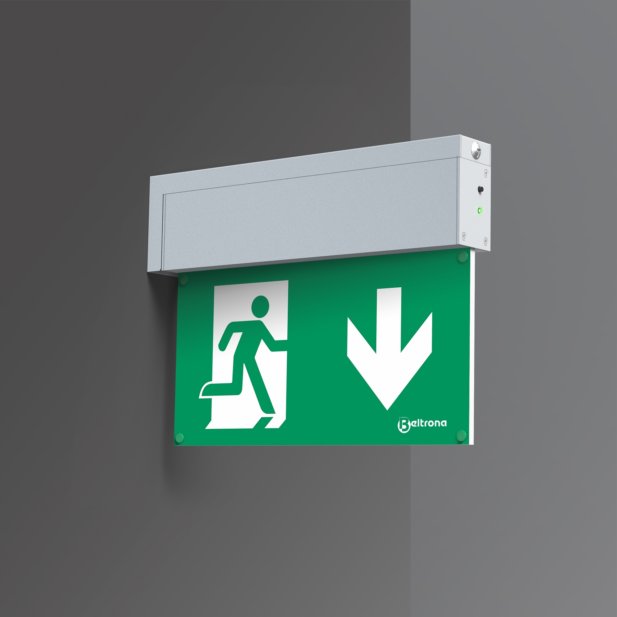 Beltrona LED Rettungszeichenleuchte für Wandauslegermontage Beltrona LED Rettungszeichenleuchte für Wandauslegermontage