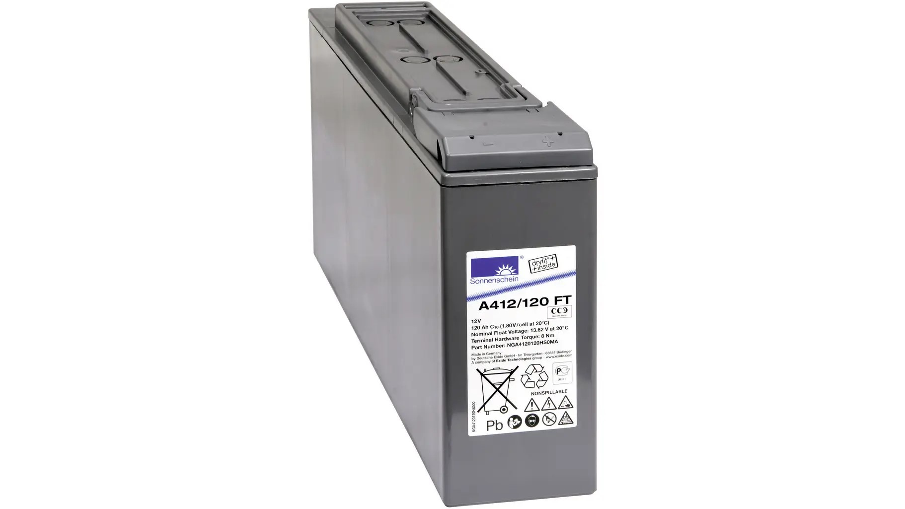 Artikelbild Sonnenschein A412/120 FT – 12 V 120 Ah Front-Terminal Gel-Batterie