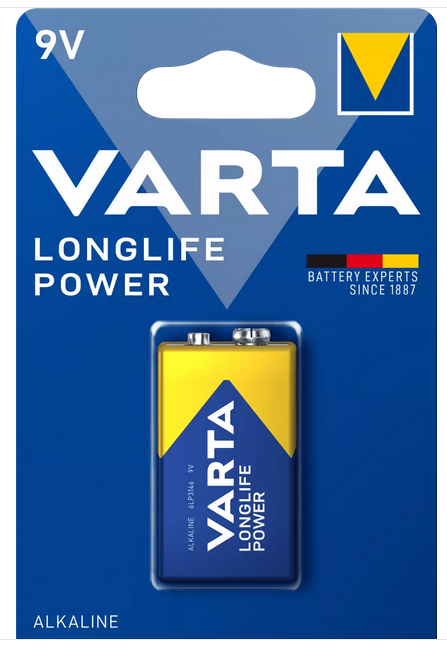 Varta Longlife Power Batterie 4922 / 6LR61 Einzelblister - Hochleistungsbatterie für Langfristige Energie