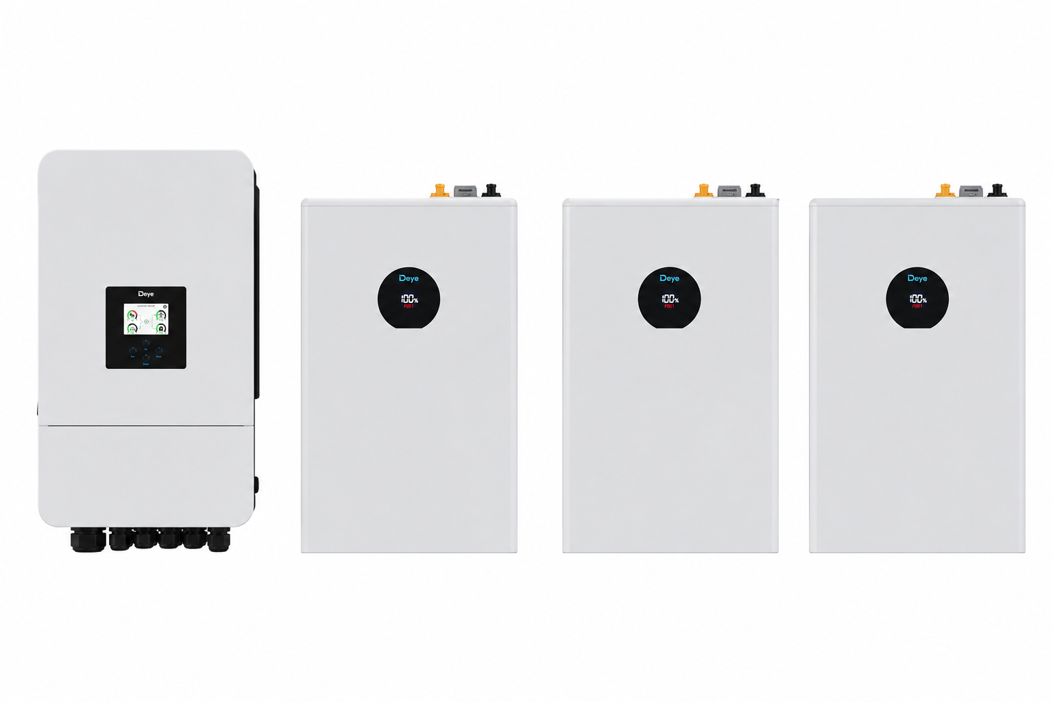 Niedervolt PV-Speicher Set: Deye SUN-8kW 3Phasen Hybrid-Wechselrichter - 3x Deye SE-F5C Pro 15,36 kWh