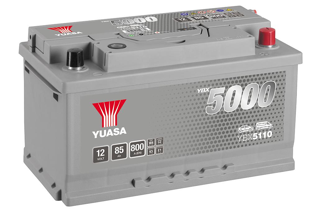 Yuasa Auto Batterie  YBX5110  (DIN58014)  12V/85Ah C20