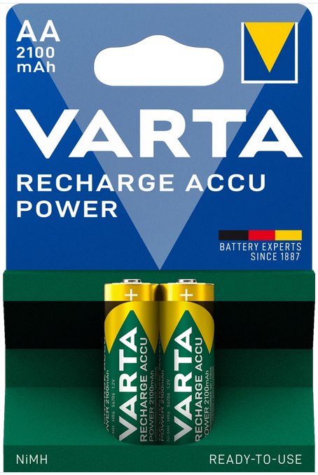 Varta NiMH-Longlife Akku 56706 2er-Blister - Wiederaufladbare Akkus für Zuverlässige Energie