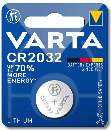 Varta Lithium Knopfzelle CR2032 Einzelblister