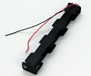 Batteriehalter mit Kabel  für 6x AA  (Vor-/Rückseite)