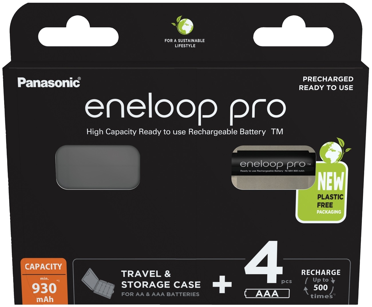 Panasonic Eneloop Pro BK-4HCDEC  4er-Blister (Karton)