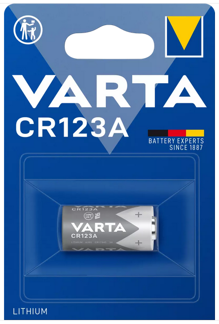 Varta Photobatterie CR123A - Hochleistungsbatterie im Einzelblister