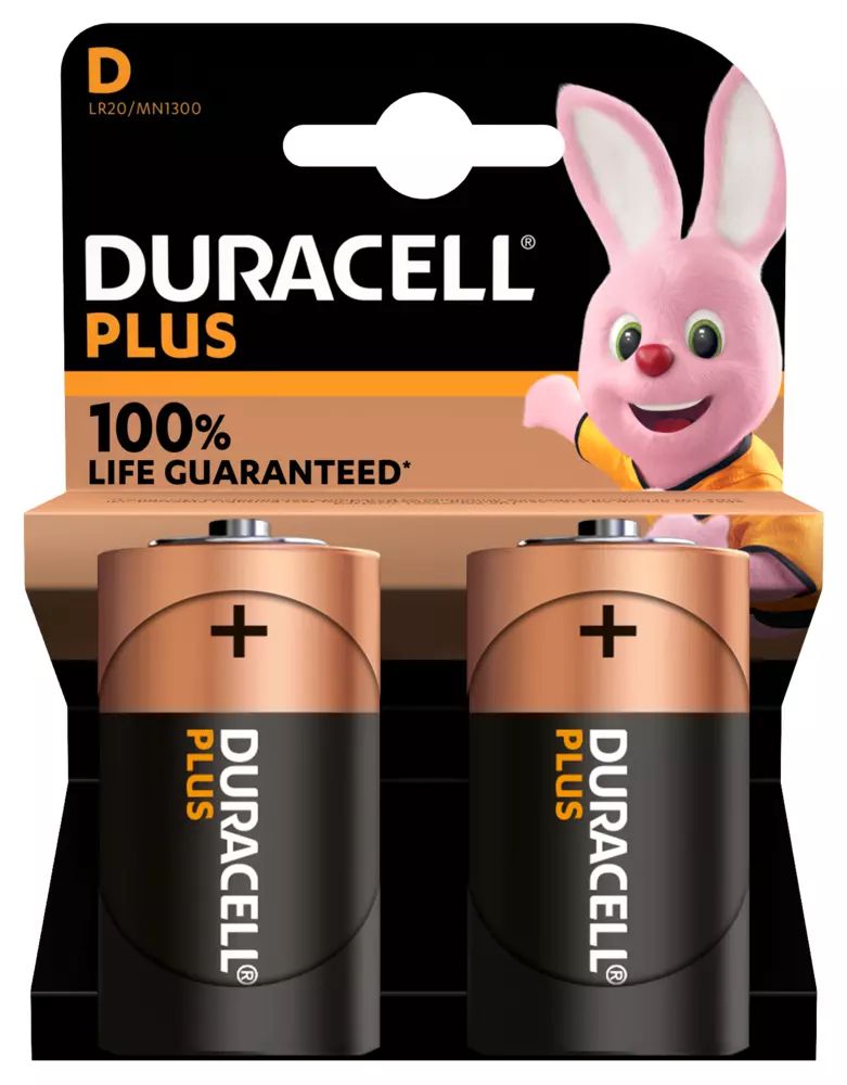 Duracell Plus Alkaline Batterie MN1300 - Zuverlässige Energie im 2er-Blister