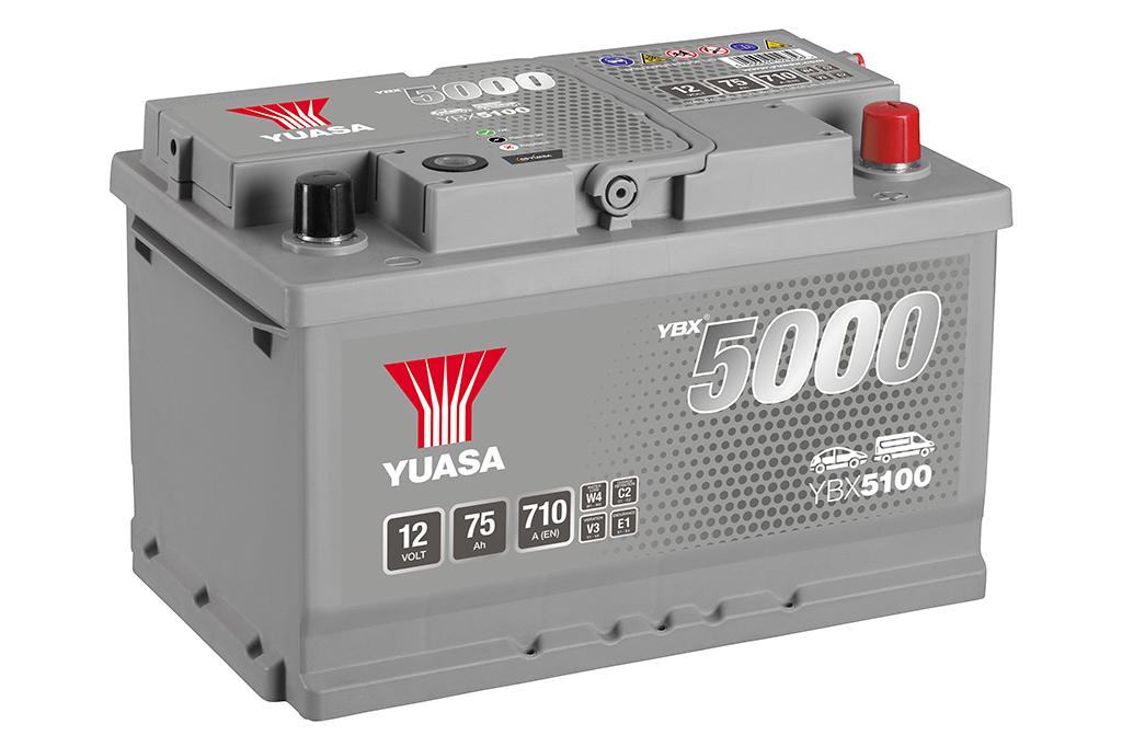 Yuasa Auto Batterie YBX5100  (DIN57209)  12V/75Ah C20