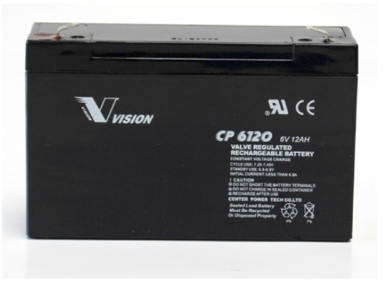Vision Bleiakku CP6120 Faston 4,8mm