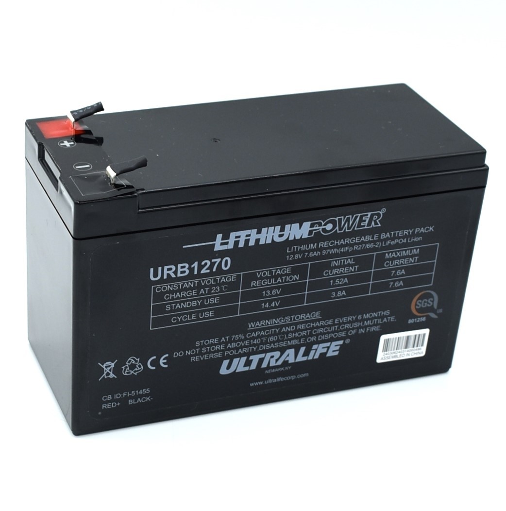 ULTRALIFE LIFEPO4 Lithium Block 12V/7,6Ah - URB1270