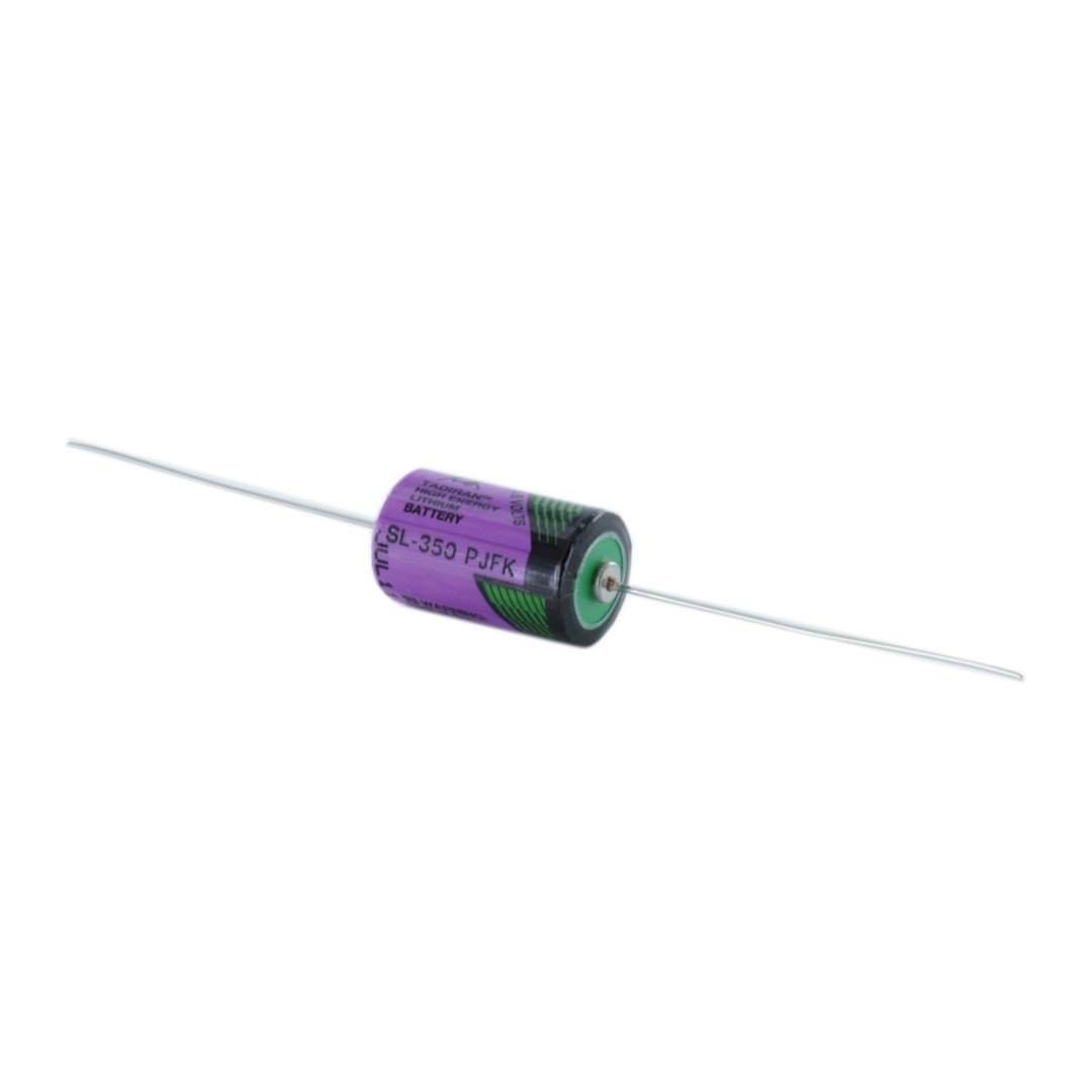 Bild Tadiran SL-350P Lithium Batterie 1/2 AA mit 3,6 V und 1,2 Ah, mit axialen Drähten