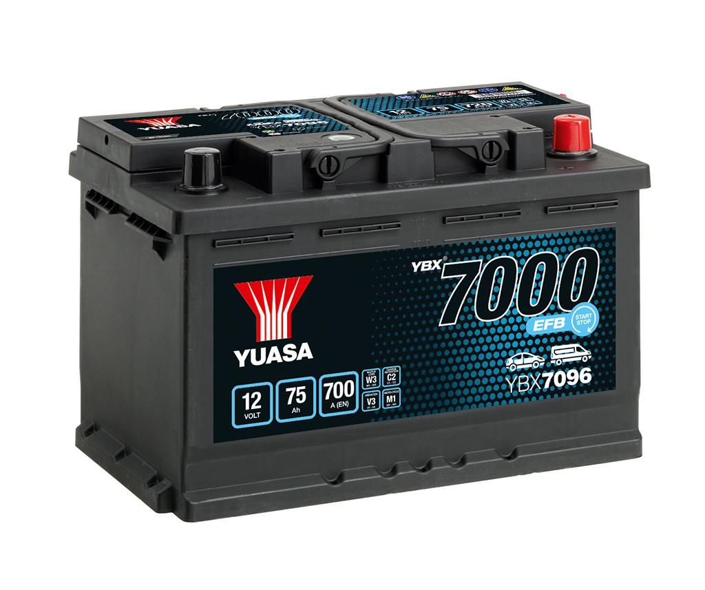 Yuasa Auto Batterie  YBX7096  (DIN51214)  12V/75Ah C20