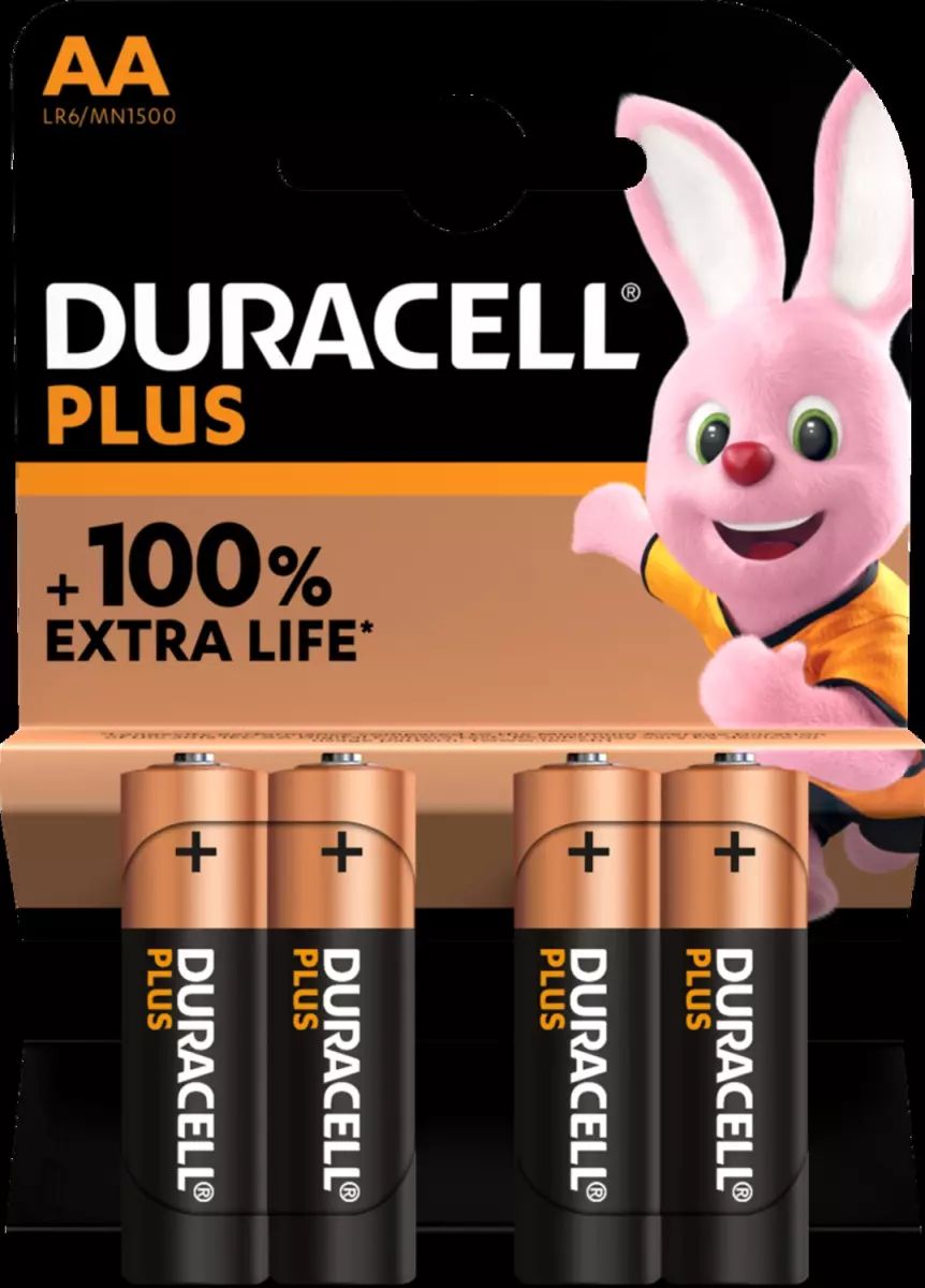 Duracell Plus Alkaline Batterie MN1500 - Zuverlässige Energie im 4er-Blister