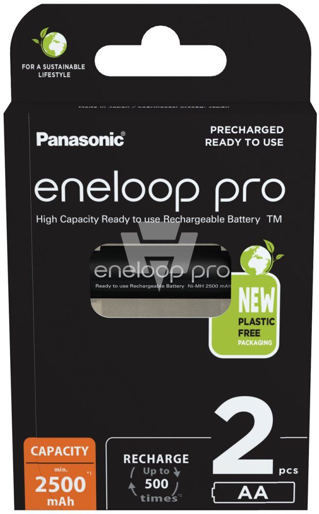 Panasonic Eneloop Pro BK-3HCDE  2er-Blister (Karton)