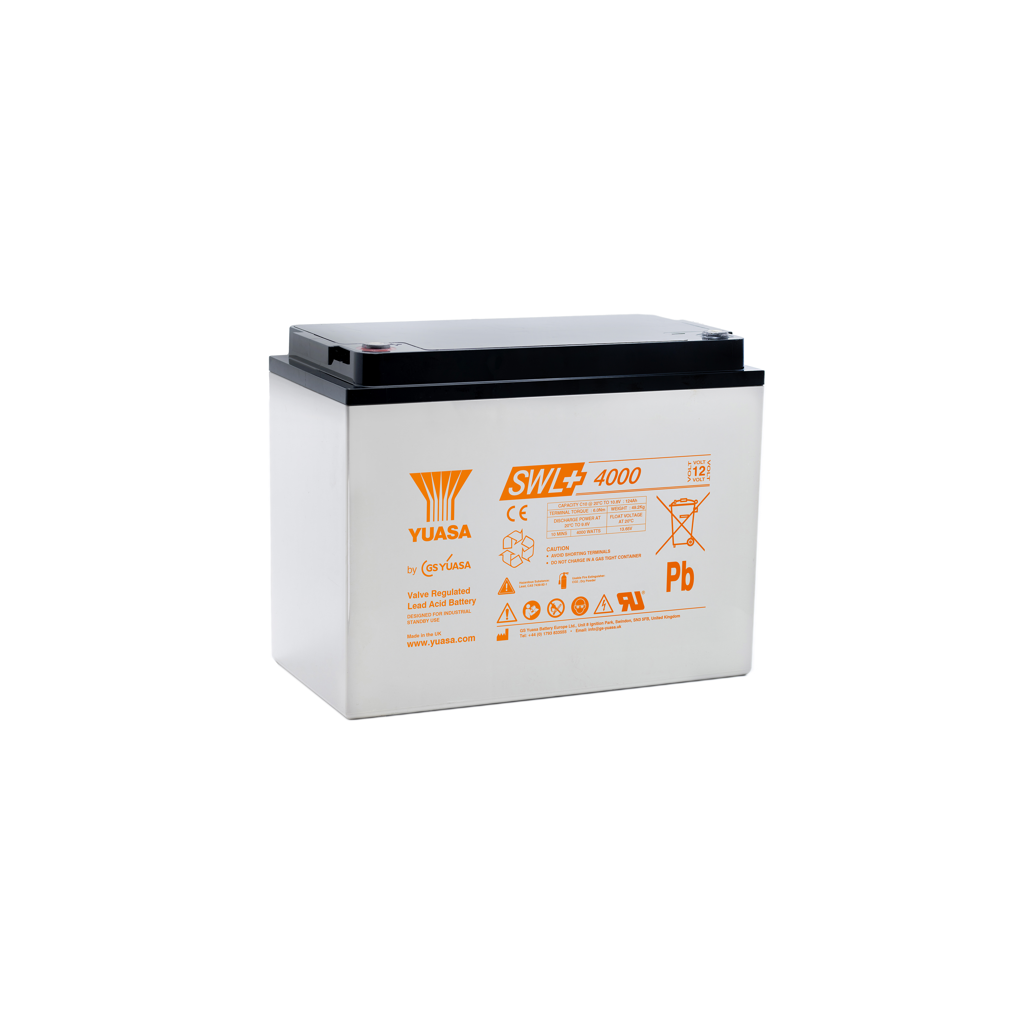 Yuasa SWL+4000 Industrielle VRLA-Batterie – 12V / 135Ah (Ultra High Performance)