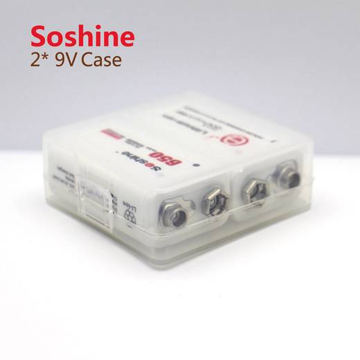 Soshine Batteriebox 2x 9 V Block Soshine SBC-018 (L x B x H) 54 x 52 x 19 mm