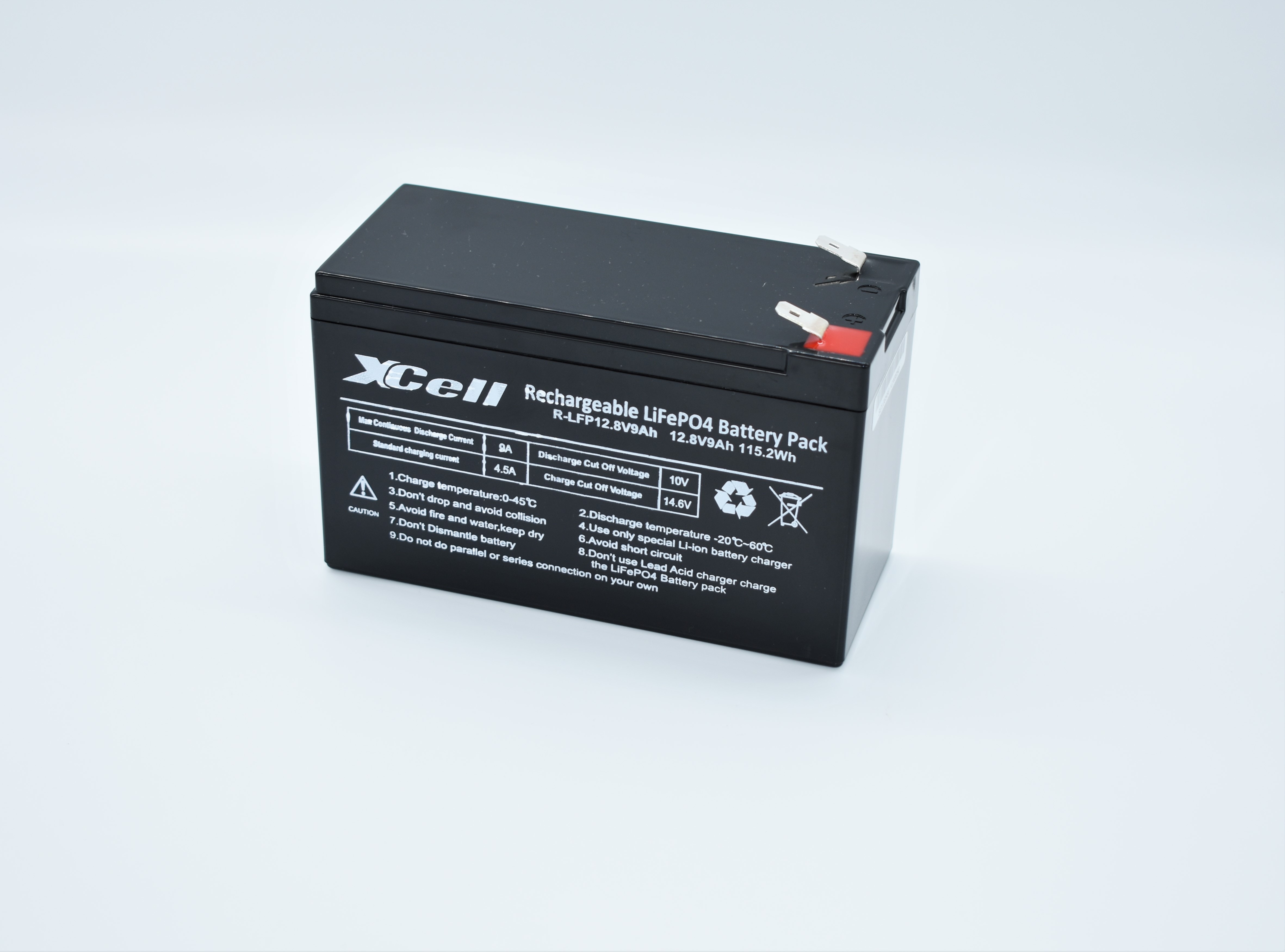 XCELL XCELFP129 LiFePO₄ Akku mit 12,8 V und 9 Ah XCELL XCELFP129 LiFePO₄ Akku mit 12,8 V und 9 Ah