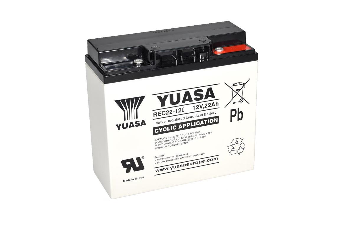 Yuasa REC22-12I Cyclic Industriebatterie 12 V 22 Ah