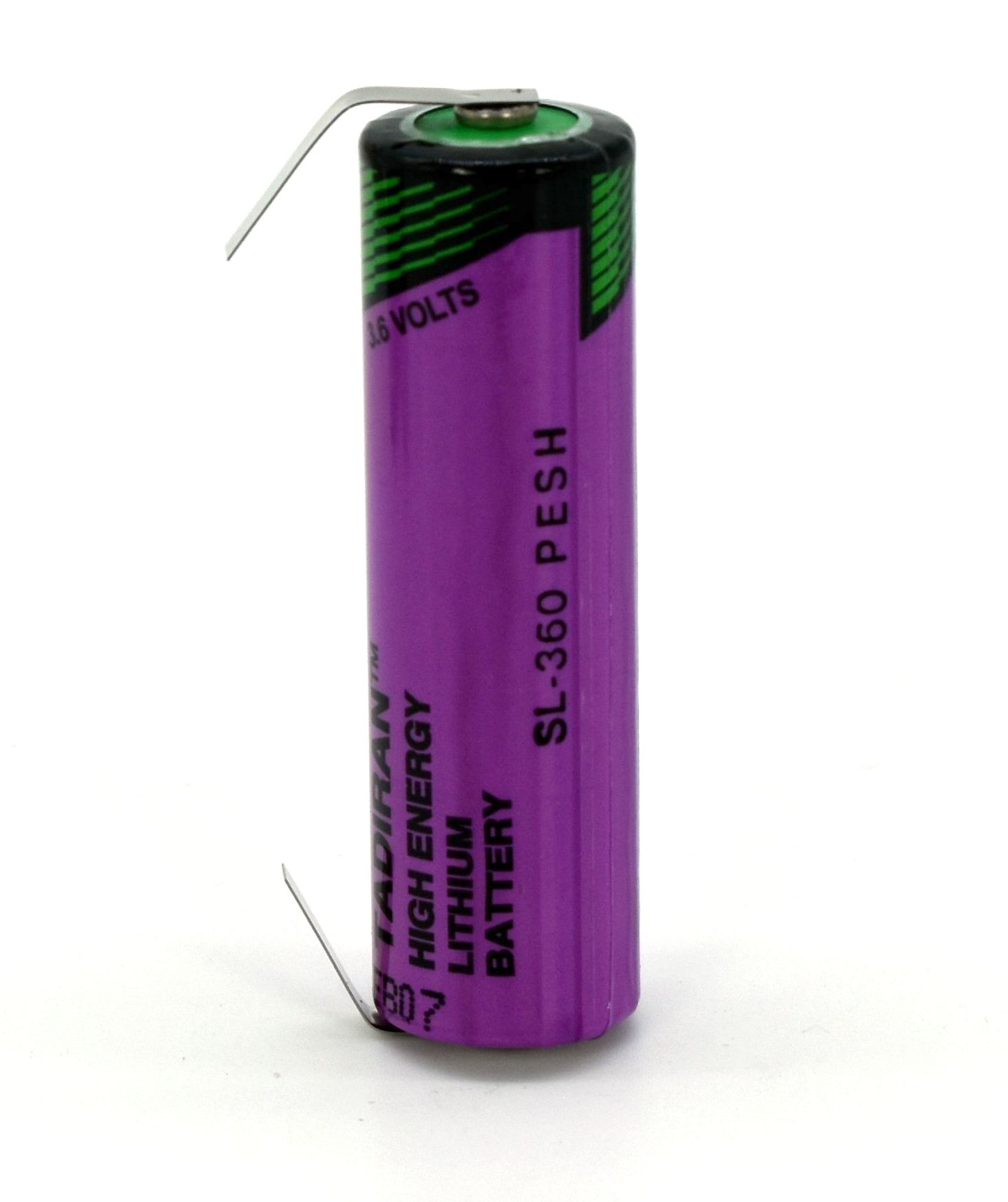 Tadiran SL-360T Lithium Batterie AA mit 3,6 V und 2,4 Ah, mit Lötfahnen Tadiran SL-360T Lithium Batterie AA mit 3,6 V und 2,4 Ah, mit Lötfahnen