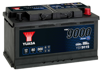 Yuasa Auto Batterie  YBX9115  (DIN58042)  12V/80Ah C20