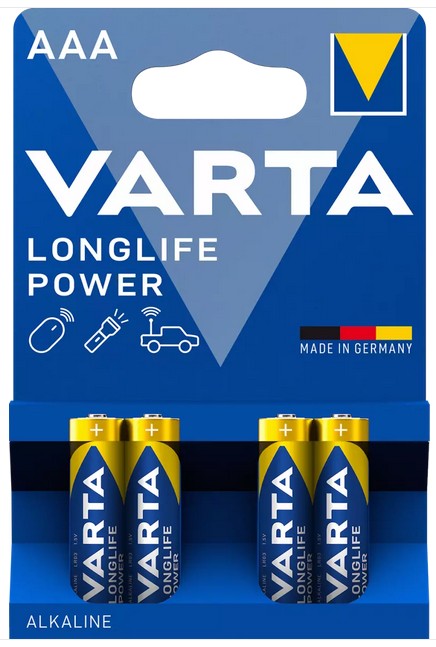Varta Longlife Power Alkaline Batterie 4903 / LR03 1,5V (4er-Blister)