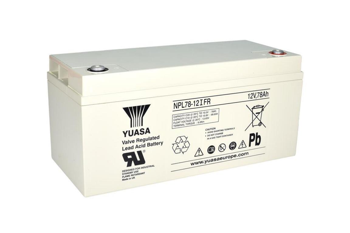 Yuasa NPL78-12IFR Bleibatterie mit 12 Volt und 78 Ah