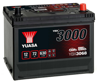 Bild Yuasa Autobatterie YBX3068 – 65Ah, 600A, Wartungsfrei – Zuverlässige Leistung für Ihr Fahrzeug