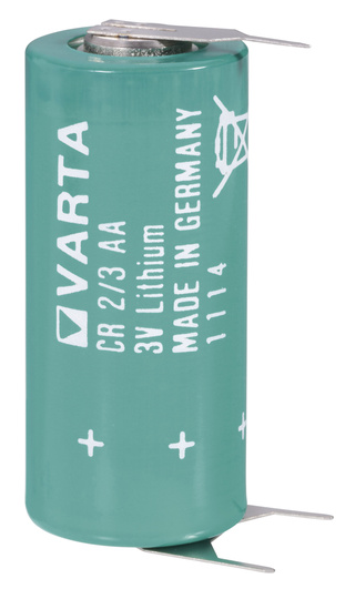 VARTA Lithium Batterie CR2/3AA 3V 1,35Ah mit 3 Lötpins VARTA Lithium Batterie CR2/3AA 3V 1,35Ah mit 3 Lötpins