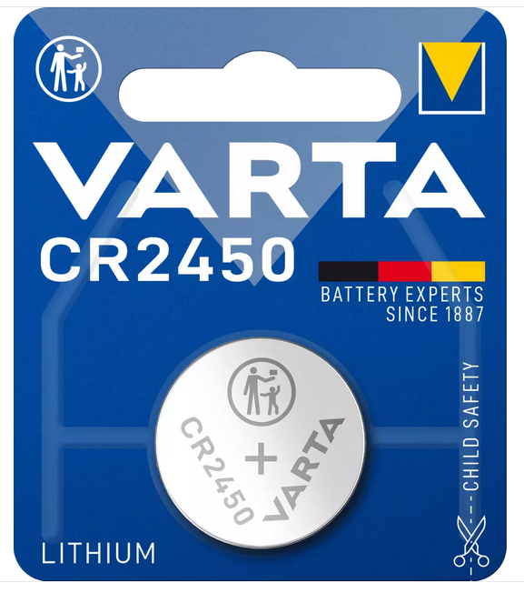 Varta Lithium Knopfzelle CR2450 Einzelblister