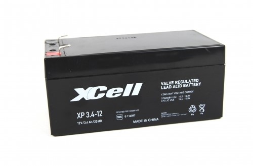 Bild XCELL XP3.4-12 Bleiakku mit VdS Zulassung – 12 V und 3,4 Ah
