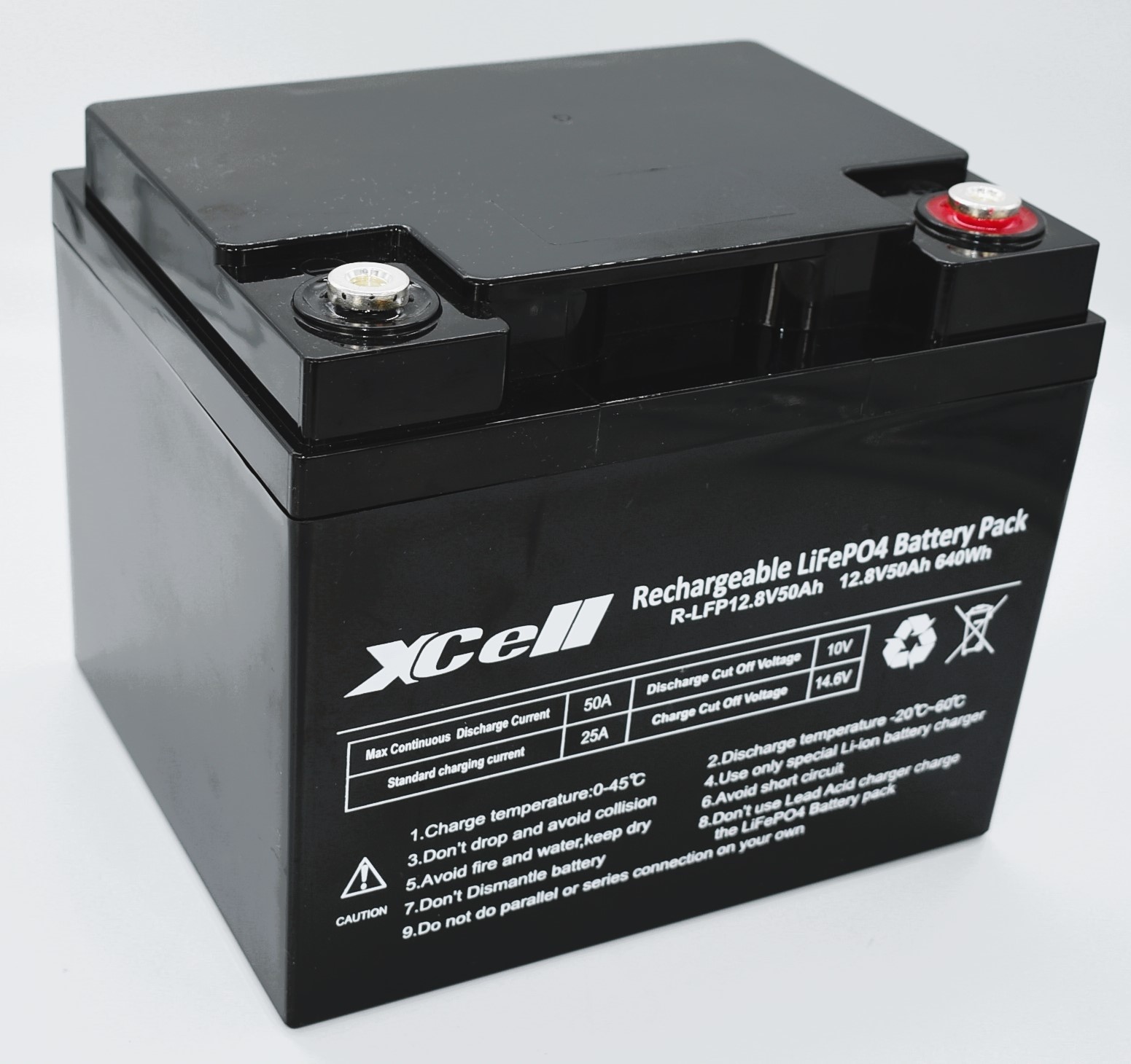 Bild XCELL LFP1250L LiFePO₄ Akku mit 12,8 V und 50 Ah