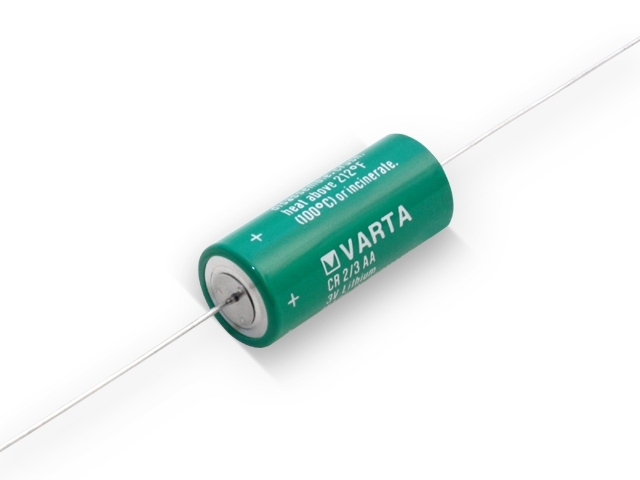 VARTA Lithium Batterie CR2/3AA 3V 1,35Ah mit axialen Anschlüssen VARTA Lithium Batterie CR2/3AA 3V 1,35Ah mit axialen Anschlüssen