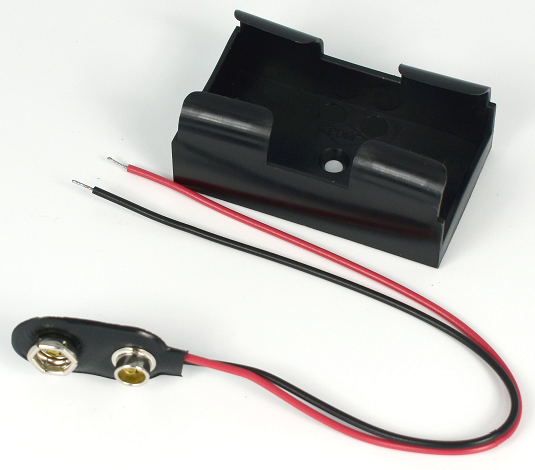 TAKACHI Batteriehalter mit Snap-Terminal + Snap für 1x 9V