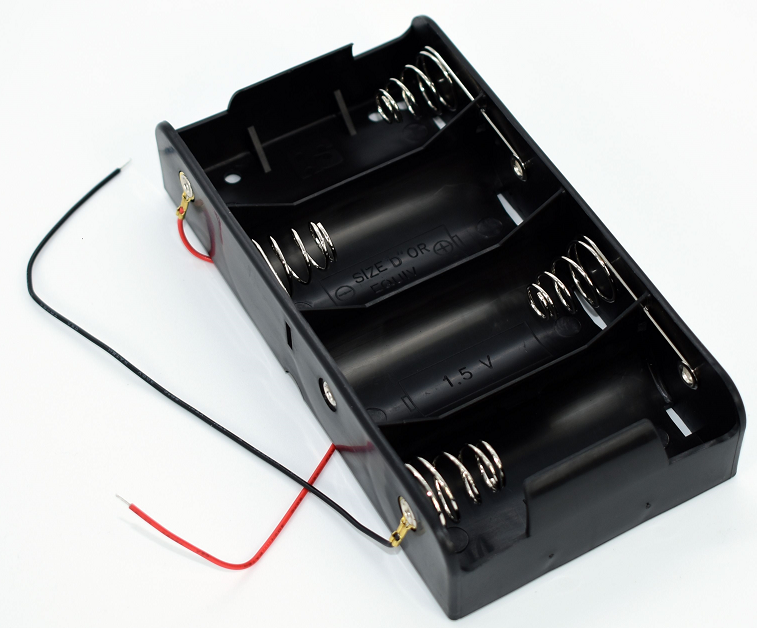 Batteriehalter mit Kabel  für 4x D