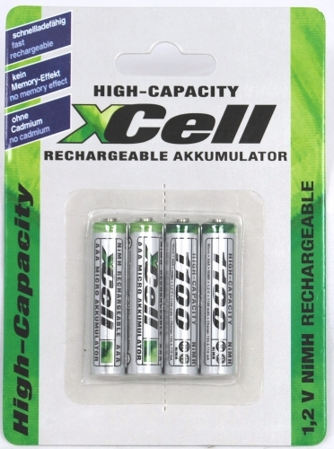 XCell NIMH Micro AAA 1,2V 1100mAh 4er-Blister