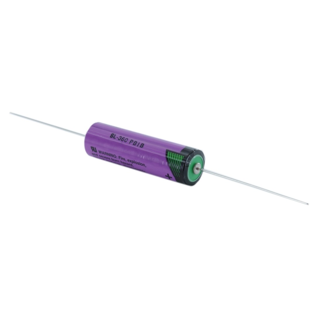 Bild Tadiran SL-360P Lithium Batterie AA mit 3,6 V und 2,4 Ah, mit axialen Drähten