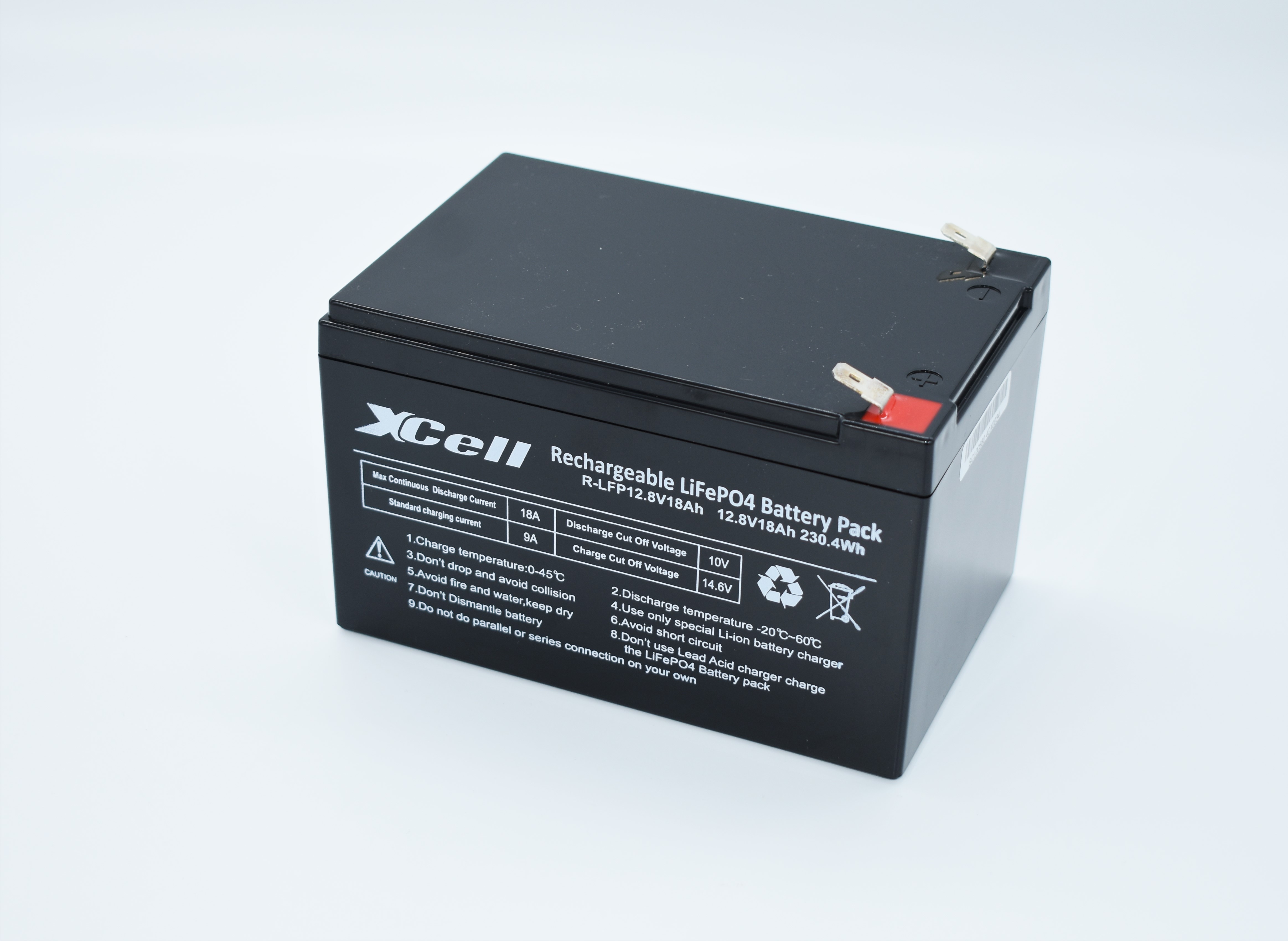 Bild XCELL XCELFP1218 LiFePO₄ Akku mit 12,8 V und 18 Ah