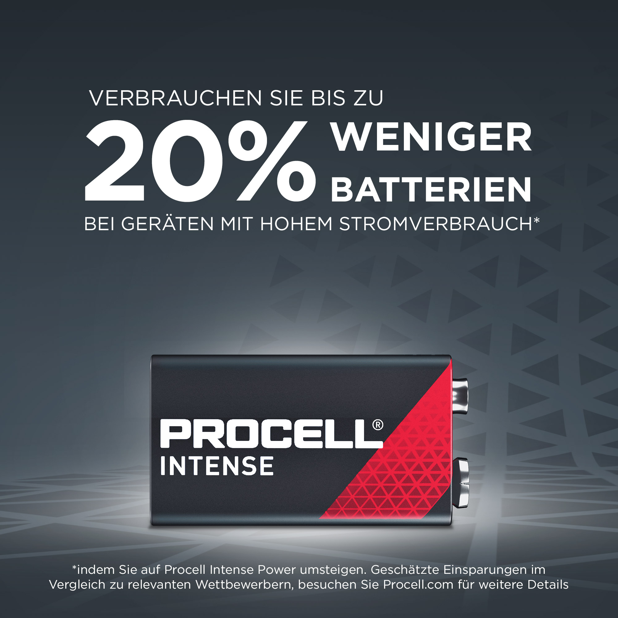 Duracell Alkaline Procell Intense Power E-Block 9V 726mAh