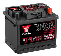 Yuasa Autobatterie YBX3063 – 60Ah, 540A, Wartungsfrei – Zuverlässige Energie für Ihr Fahrzeug